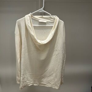LOFT Cream Cowl Neck Sweater